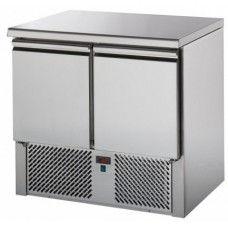 Saladette Refrigerata ventilata con piano inox e 2 sportelli GN